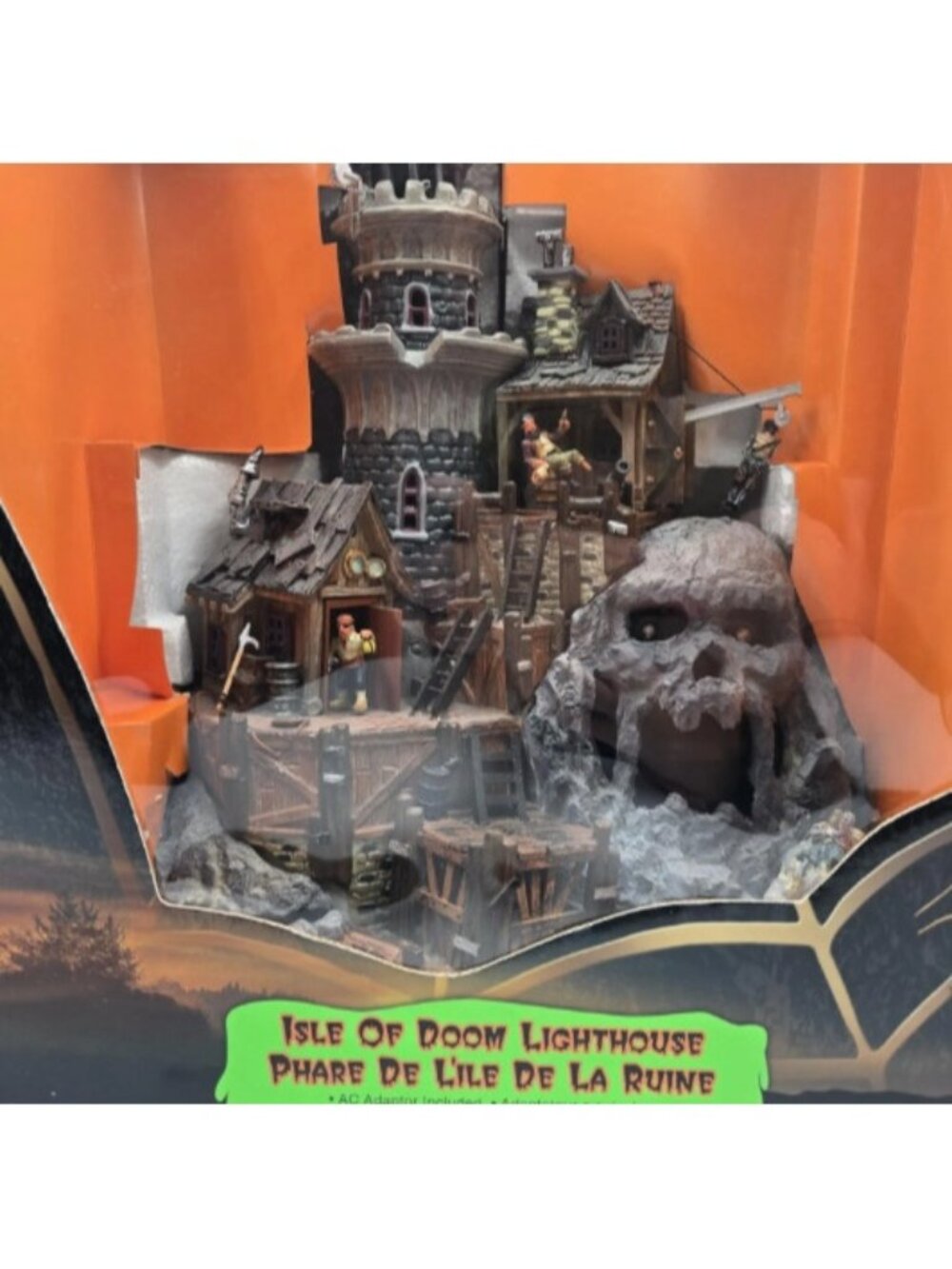 LEMAX Spooky Town ISLE OF DOOM LIGHTHOUSE Halloween Animated Musical NEW SEALED